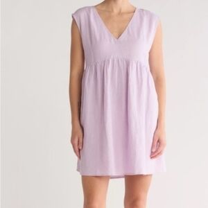 Madewell Lilac V-Neck Mini Dress